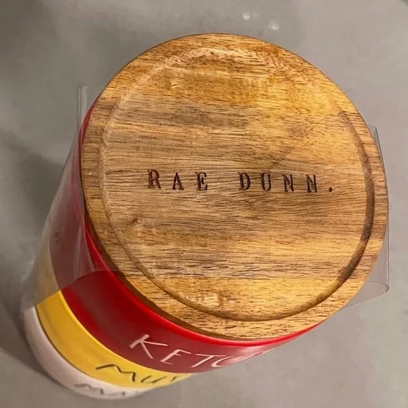 RAE DUNN ceramic condiments stackable for Ketchup, Mayonnaise, and Mustards!!! - Picture 4 of 7